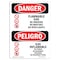 Signmission OSHA, Flammable Gas No Smoking Matches Bilingual, 14in X 10in Rigid Plastic, 10" W, 14" L, Spanish OS-DS-P-1014-VS-1237 - alternate 1